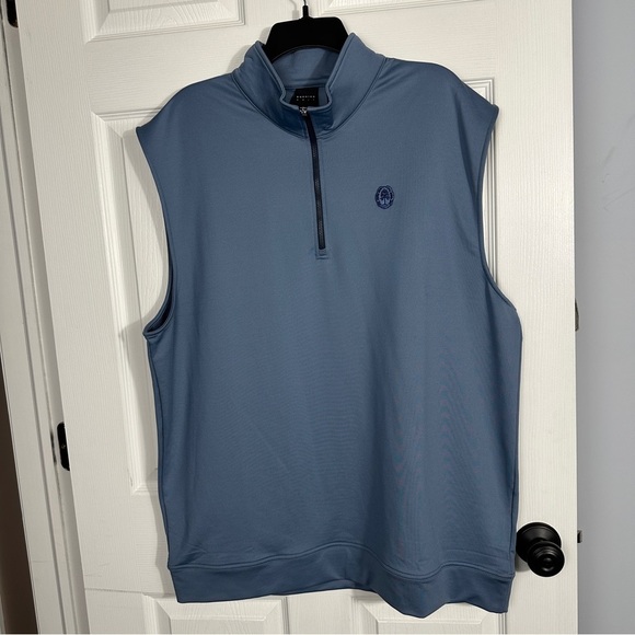 Dunning Golf size XXL gray vest, 1/4 zip, poly blend, sleeveless - Picture 1 of 12